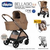 Chicco Bellagio 2 Caramel Flexi First Seat Recline trío 3 piezas