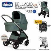 Chicco Bellagio 2 Fir Tree First Seat Recline trío 3 piezas