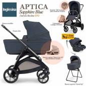 Inglesina Aptica Shappire Blue Darwin Recline EVO trío 3 piezas