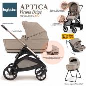 Inglesina Aptica Vicuna Beige Darwin Recline EVO trío 3 piezas