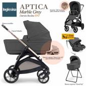Inglesina Aptica Marble Grey Darwin Recline EVO (trío 3 piezas)