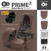 Kinderkraft Prime 3 Velvet Mocca trío 3 piezas
